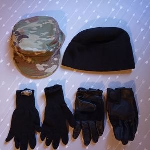 Army issued ocp patrol cap with winter cap/gloves